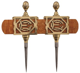 Unmarked: Massive Pair Of Brass Trammel