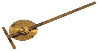 Joseph W. Strange, Bangor, Maine: Navigator's Brass Protractor