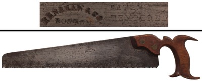 Henshaw & Company, Boston, Massachusetts: Early Maker "Cutoff" Hand Saw