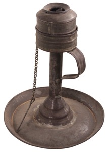 Unmarked: Early Tin Body Whale Oil Lamp