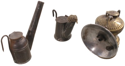 Assorted Makers: Three "Cap" Type Miner's Lamps