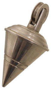 Unmarked: Fancy Nickel Plated Conical Form Plumb Bob