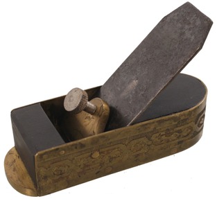 Unmarked: Showy Brass Body Smooth Plane
