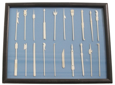Unmarked: Framed Display Of Small Edged Weapons