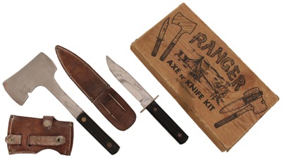 Kutmaster, Utica, New York: Extra Clean "Ranger" Axe & Knife Kit