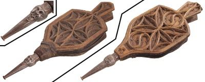 Unmarked: Early Fancy Carved Wooden Bellows