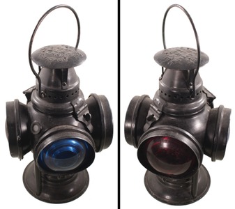 Adams & Westlake Manufacturing Company, Elkhart, Indiana: Extra Clean Four Color R.R. Lantern