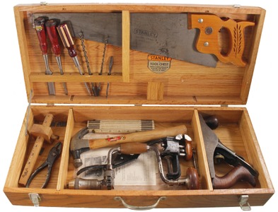 Stanley Rule & Level Plant, New Brain, Connecticut, No. 902: Solid Oak Tool Chest