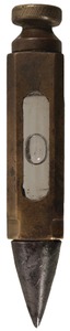 Unmarked: Rare Brass & Iron Level Plumb Bob