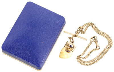 Benevolent & Protective Order Of Elks, Chicago, Illinois: 10 K Gold Elk's Toot Pendant & Chain
