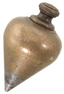 Unmarked: Small Turned Brass Plumb Bob