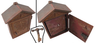 Gamewell Company, New York, New York: Early Cast Iron Fire Alarm Box