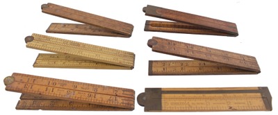Assorted Makers: Lot Of Assorted Folding Rule