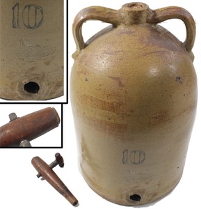 U.S. Stoneware Company, Akron, Ohio, No. 10: Massive Dbl. Hdl. Stoneware Jug
