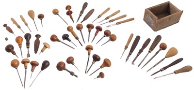 Assorted Makers: Wkg. Set Of Clean Engraver's Tools