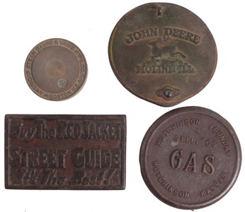 Assorted Makers: Four Figural Brass & Iron Items