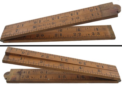 Stanley Rule & Level, No. 61 A E: Two-Foot, Four-Fold Folding Rule