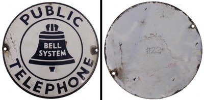 Bell System: Extra Clean Enamel Telephone Sign