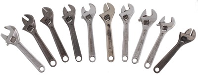 Assorted Makers: Coll. Of Ten 4" "Cresecent" Wrenches