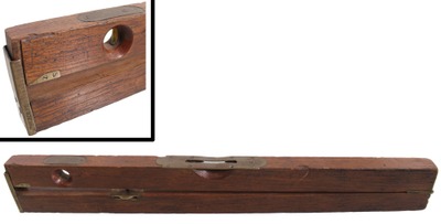 Unmarked: Unus. Mahogany Body Inclinometer Level