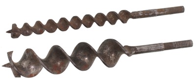 Assorted Makers: Two Boring Machine Auger Bits