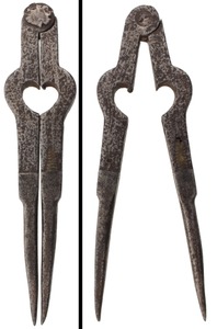 Unmarked: Pair Of 18th C. Iron Divider