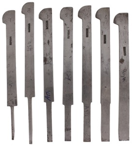 William Ash & Company, Sheffield, England: Partial Set Of Seven Plow Plane Irons