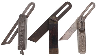 Assorted Makers: Three Clean 6" Size Sliding "T" Bevel