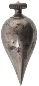 Unmarked: Early Nickel Plated Iron Plumb Bob