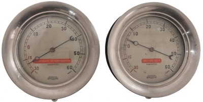 Federal Warranted Chicago-Marshalltown Company, Chicago, Illinois: Two Later Type Steam Pressure Gauges