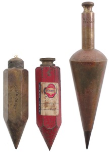 Assorted Makers: Three Maker Marked Plumb Bob