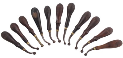 Assorted Makers: Lot Of Tracing Wheel Leather Tools