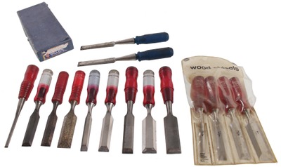 Assorted Makers: Lot Of Later Type Pl Plastic Hdl. Chisels