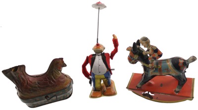 Assorted Makers: Three Wind-Up Tin Toys