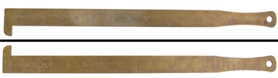 L.S. Starrett Company, Athol, Massachusetts, No. 465: Brass Blacksmith's Rule