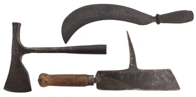 Assorted Makers: Three Hand Forged Early Edge Tools