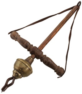 Unmarked: Early Copper, Brass & Wood "Pump" Drill