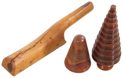 Unmarked: Three Early Tropical Hdwd. Plumbers Tools