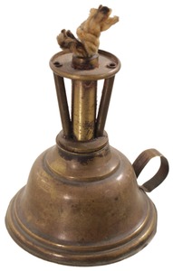 Unmarked: Early Brass Whale Oil Lamp