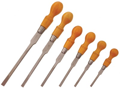 Woodcraft Supply Company, Parkersburg, West Virginia: Set Of 6 Beech Hdl. Cab. Mkrs. Screwdrivers