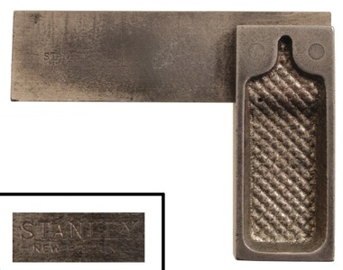 Stanley Rule & Level, No. 12: Cast Iron Nickel Pl. Try Square