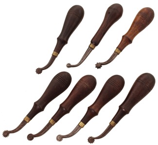 C.S. Osborne & Company, Newark, New Jersey: Stepped Set Of Seven Tracing Leather Tool