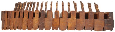 John Birch & Company, Birmingham, England: Full Set Of 18 H. & R. Molding Plane