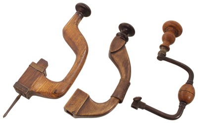 Assorted Makers: Three Early Type Bit Brace