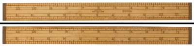 Stanley Rule & Level, No. 34 1/2: Unused One-Foot Boxwood Bench Rule