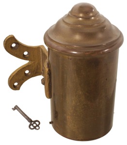Unmarked: Solid Brass Trolley Car Token Holder