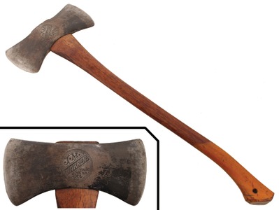 J.M. Warren, Troy, New York: Embossed Double Bit Felling Axe