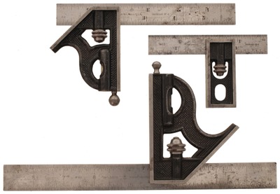 L.S. Starrett Company, Athol, Massachusetts: Three Extra Clean Combination Squares