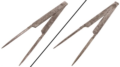 Unmarked: Pair Of Early Iron French Dividers