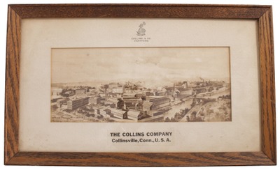 Collins & Company, Hartford, Connecticut: Framed Etching Of Collins Factory